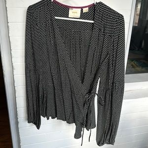 Anthropologie Maeve Wrap Polka Dot top